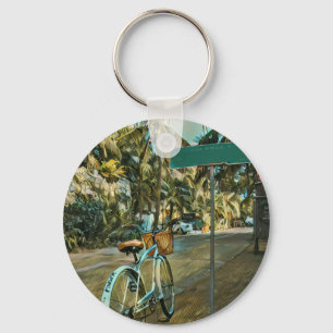 Biking Lover Gift   Cycling Painting Keychain
