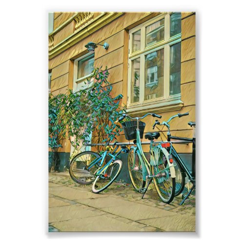 Biking Lover Gift  Cycling Painting Photo Print