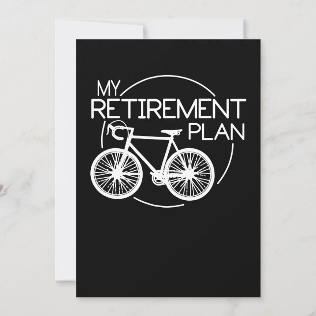 Biking My Retirement Plan Cycling Riding a Bike Note Card (Front)