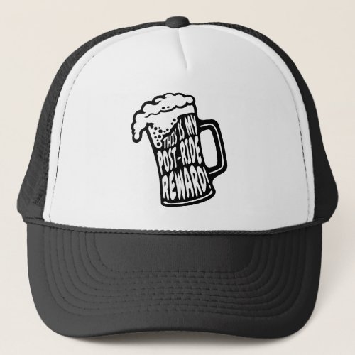 Biking Post_Ride Beer Illustration Trucker Hat