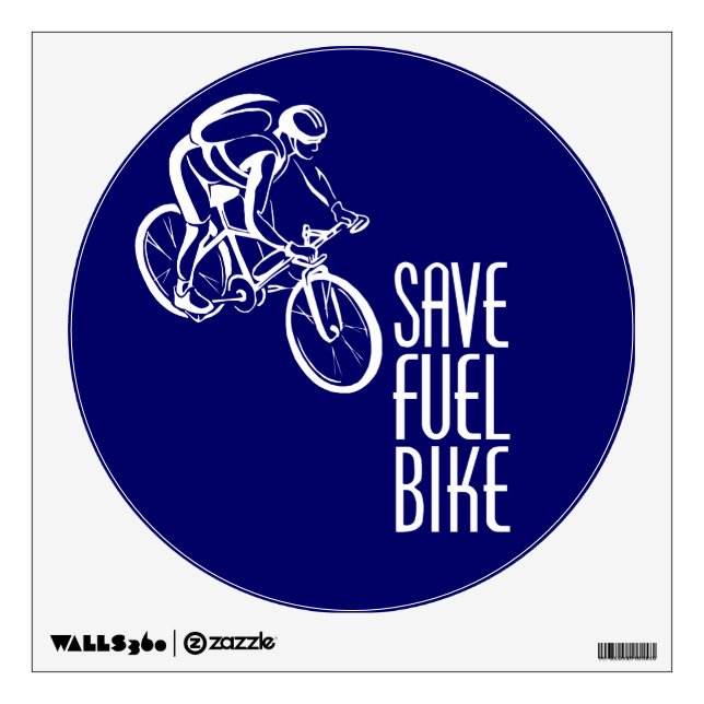 Biking, Save Fuel Wall Decal (Front)