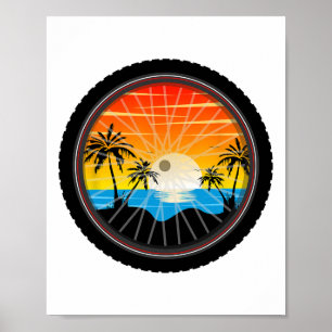 Biking Wheel Tire Mountain Bike Fat Bike Poster