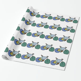 biking wrapping paper