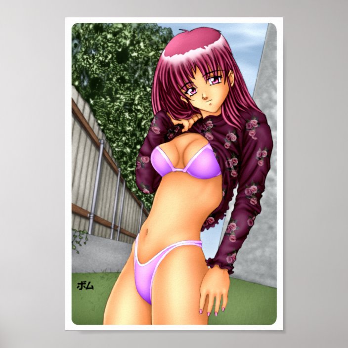 Bikini Anime Girl Poster Zazzle Com