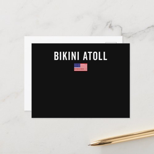 Bikini Atoll Flag _ Patriotic Flag Postcard