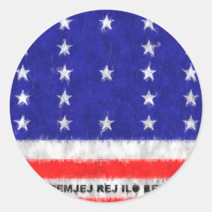 Bikini Atoll Oil Painting Drawing Classic Round Sticker