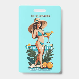 Bikini Babe Big Hat- Big Cocktail Thunder_Cove Badge