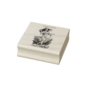 Bikini Babe Big Hat- Big Cocktail Thunder_Cove Rubber Stamp
