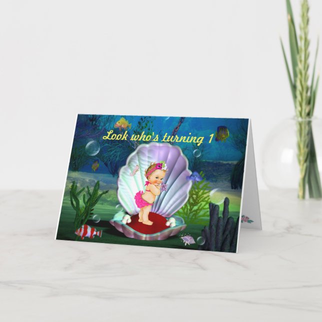 Bikini Baby Oyster Shell Party Invitation (Front)