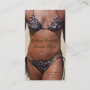 Bikini Barista Drive-Thru Your Custom Photo Loyalty Card