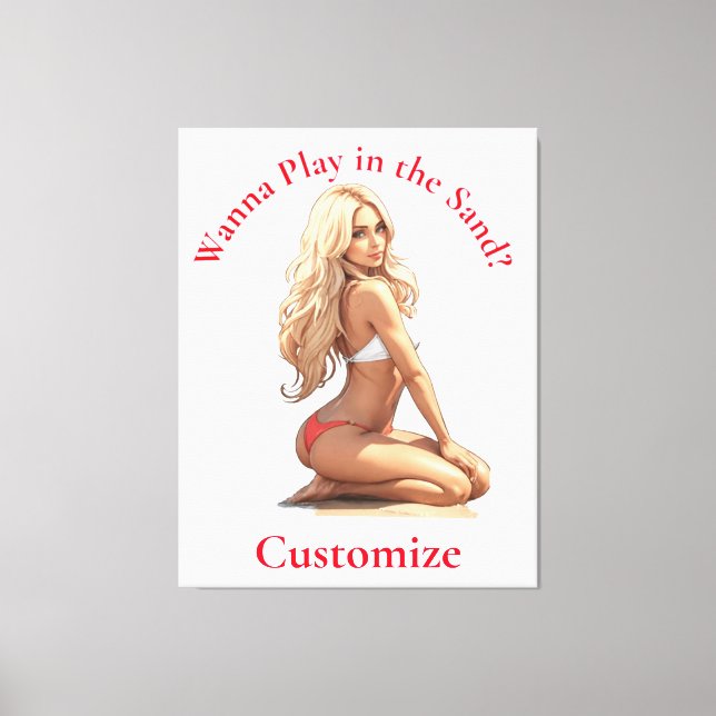 Bikini Beach Girl Thunder_Cove  Canvas Print (Front)
