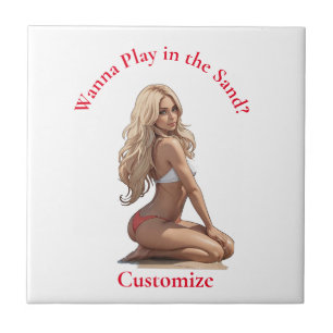 Bikini Beach Girl Thunder_Cove  Ceramic Tile
