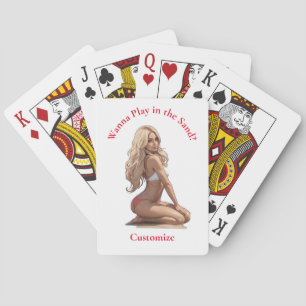 Bikini Beach Girl Thunder_Cove  Poker Cards