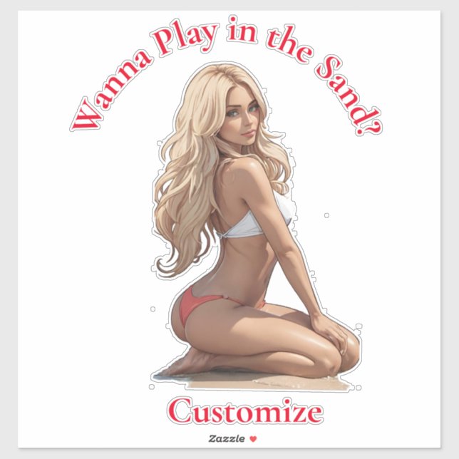 Bikini Beach Girl Thunder_Cove  Sticker (Sheet)