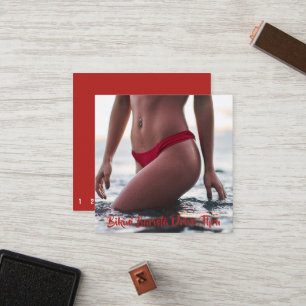 Bikini Belly Barista Coffee Horizontal Drive-Thru Loyalty Card