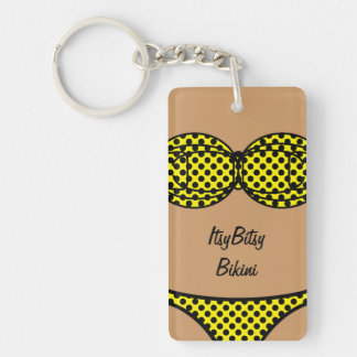 Bikini Black Polka Dot Keychain