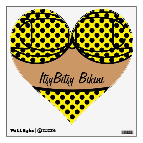 Bikini Black Polka Dot Wall Sticker