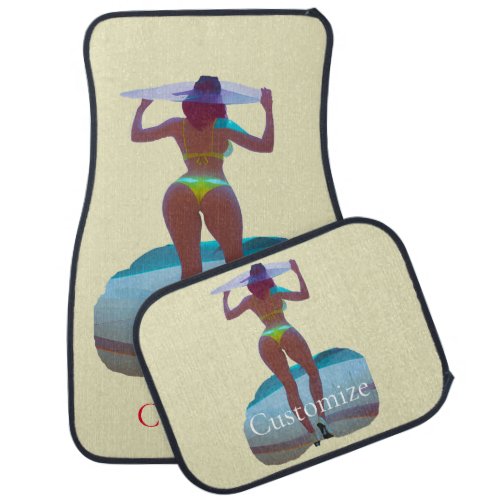 Bikini Booty Beach Girl Thunder_Cove  Car Floor Mat