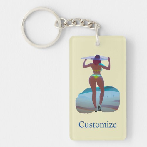 Bikini Booty Beach Girl Thunder_Cove Keychain