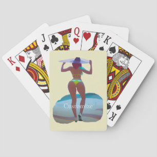 Bikini Booty Beach Girl Thunder_Cove Poker Cards