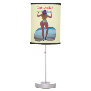 Bikini Booty Beach Girl Thunder_Cove Table Lamp