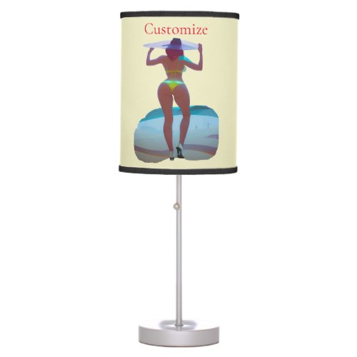 Bikini Booty Beach Girl Thunder_Cove Table Lamp