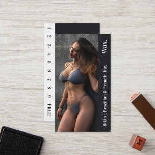 Bikini Brazilian French Wax Photo Loyalty Card