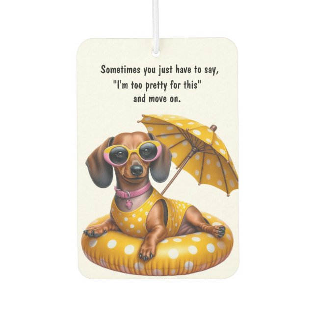 Bikini Dachshund Air Freshener (Front)