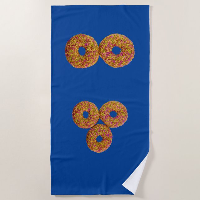 Bikini donuts beach towel (Front)