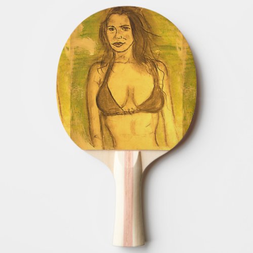 bikini girl art Ping_Pong paddle