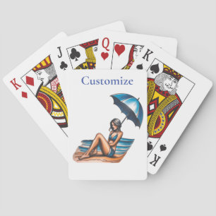 Bikini Girl Beach Napping Thunder_Cove  Poker Cards