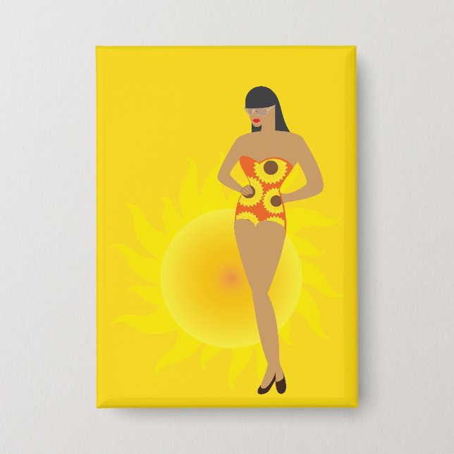 Bikini Girl Button (Front)