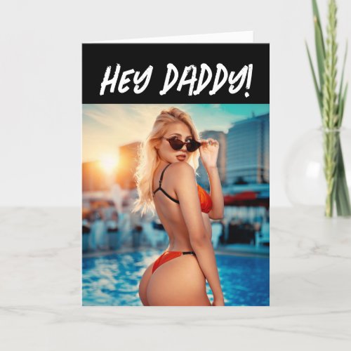  BIKINI GIRL FUNNY FOR HIM BIRTHDAY CARD