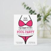 Bikini Girl Sweet 16 Pool Party Invitation (Standing Front)