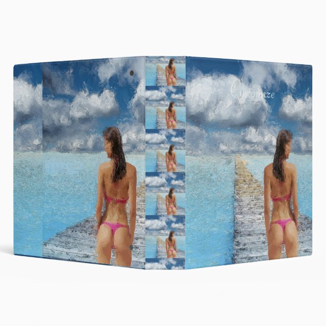 Bikini Girl Thunder_Cove  3 Ring Binder (Background)