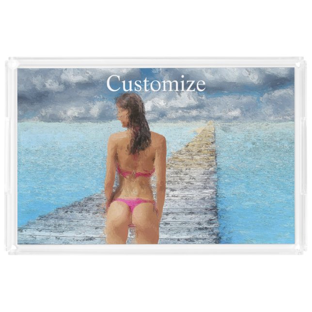 Bikini Girl Thunder_Cove  Acrylic Tray (Front)