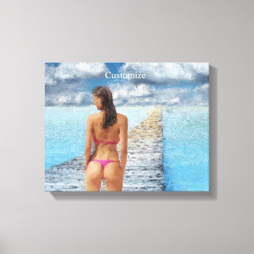 Bikini Girl Thunder_Cove  Canvas Print