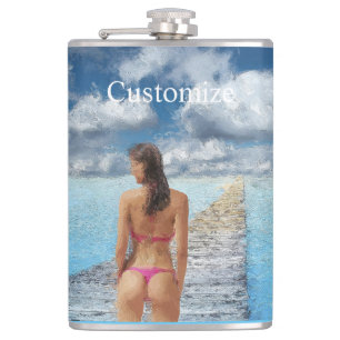 Bikini Girl Thunder_Cove Flask