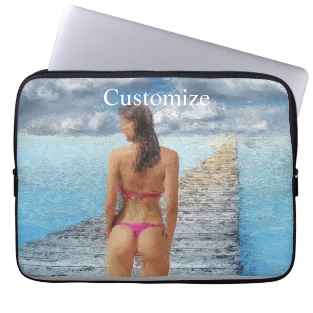Bikini Girl Thunder_Cove  Laptop Sleeve (Front)