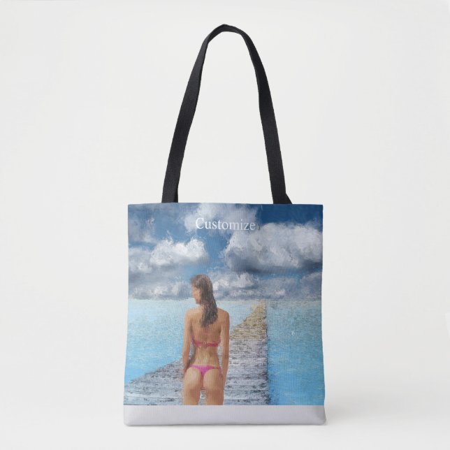Bikini Girl Thunder_Cove Tote Bag (Front)