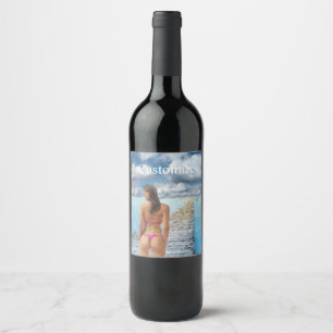 Bikini Girl Thunder_Cove  Wine Label