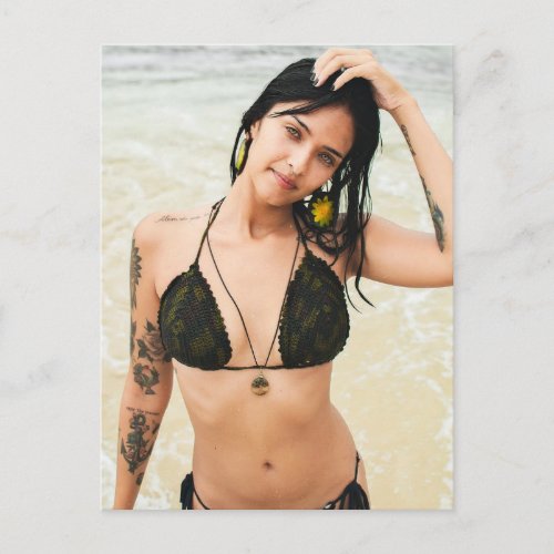 Bikini Girl with Tattoos Photo postcards