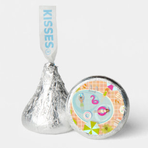 Bikini girls and guys playing swimming pool game hershey®'s kisses®