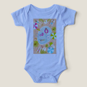 Bikini girls and guys playing swimming pool game infant t-shirt