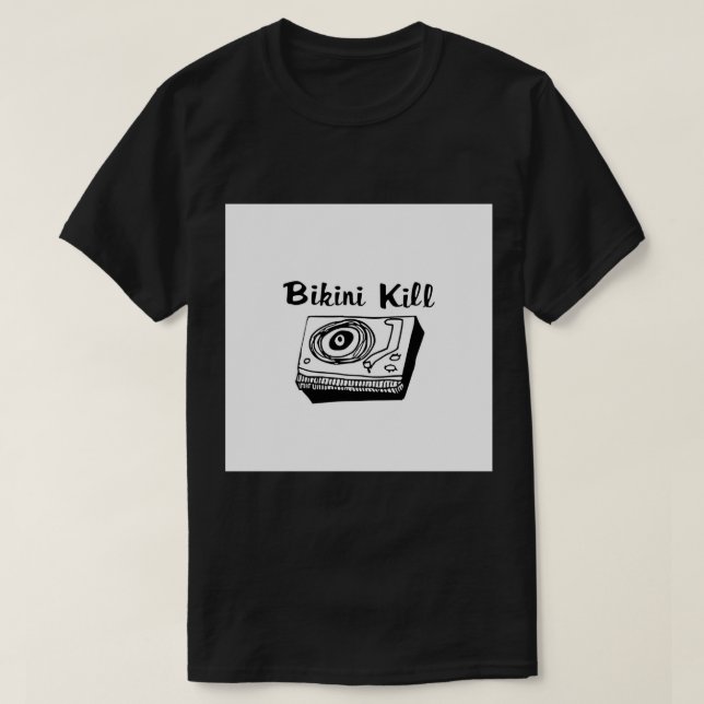 Bikini Kill Logo - Black Pin T-Shirt (Design Front)