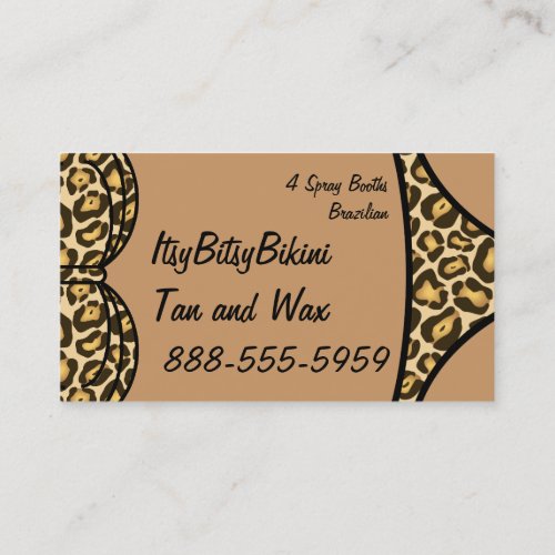 Bikini Leopard Print Business Card