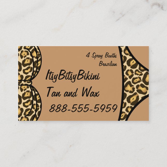 Bikini Leopard Print Business Card (Back)