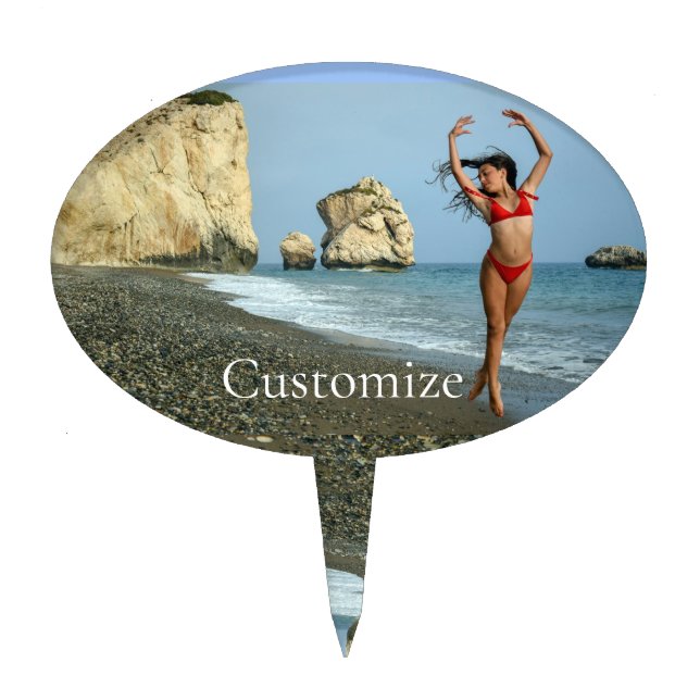 Bikini Model Dancing Thunder_Cove Cake Topper (Front)