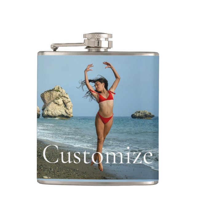 Bikini Model Dancing Thunder_Cove Flask (Front)