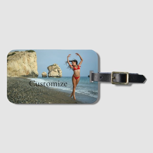 Bikini Model Dancing Thunder_Cove Luggage Tag (Front Horizontal)